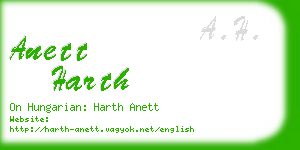 anett harth business card